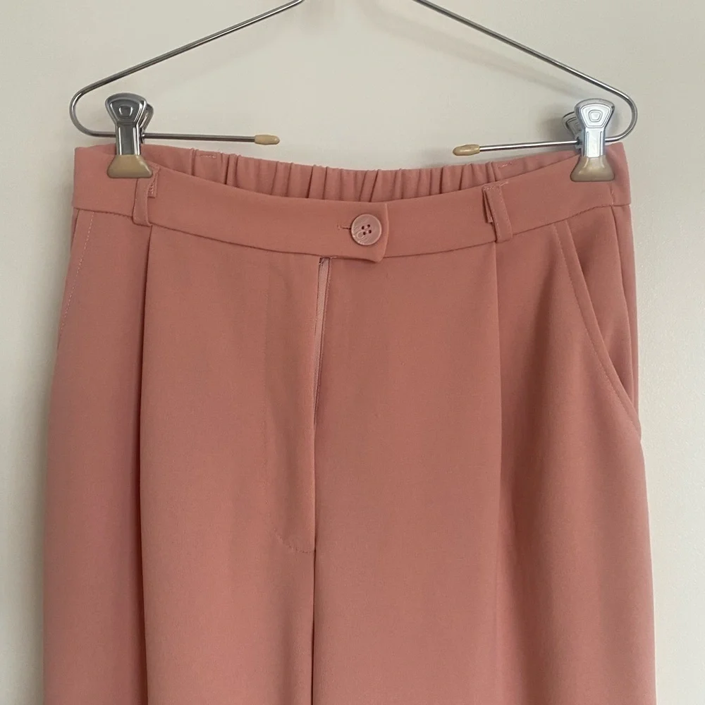 URBAN HERITAGE Elastic Waist pink wide leg polyester pants Size 11/12 - Picture 8 of 12